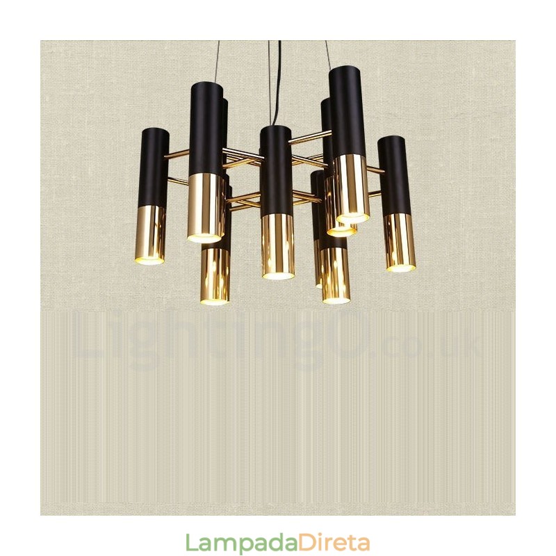 Lustre moderno contemporâneo de 13 luzes, luminária de nível único