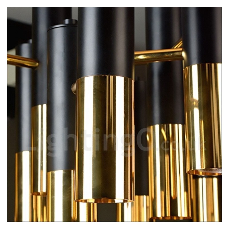 Lustre moderno contemporâneo de 19 luzes, lâmpada de nível único