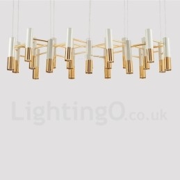 Lustre moderno contemporâneo de 22 luzes, lâmpada de nível único