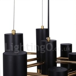 Lustre moderno contemporâneo de 22 luzes, lâmpada de nível único