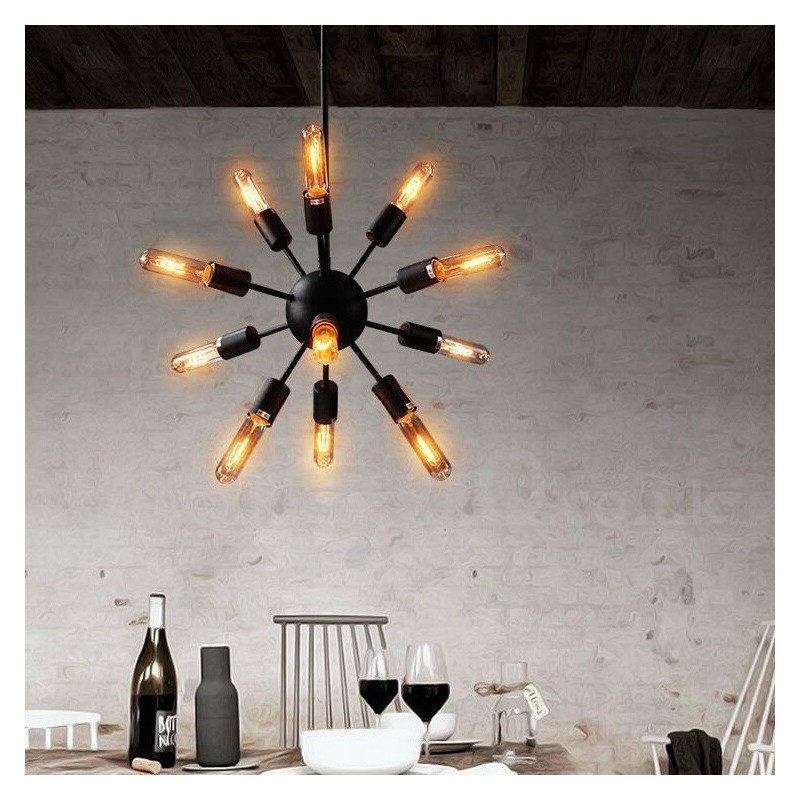 Lustre Sputnik Vintage Retro de 12 Luzes