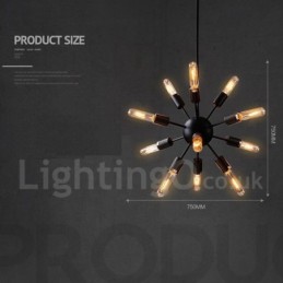 Lustre Sputnik Vintage Retro de 12 Luzes