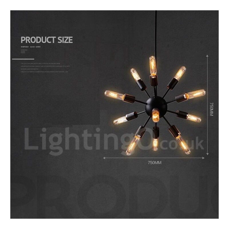 Lustre Sputnik Vintage Retro de 12 Luzes