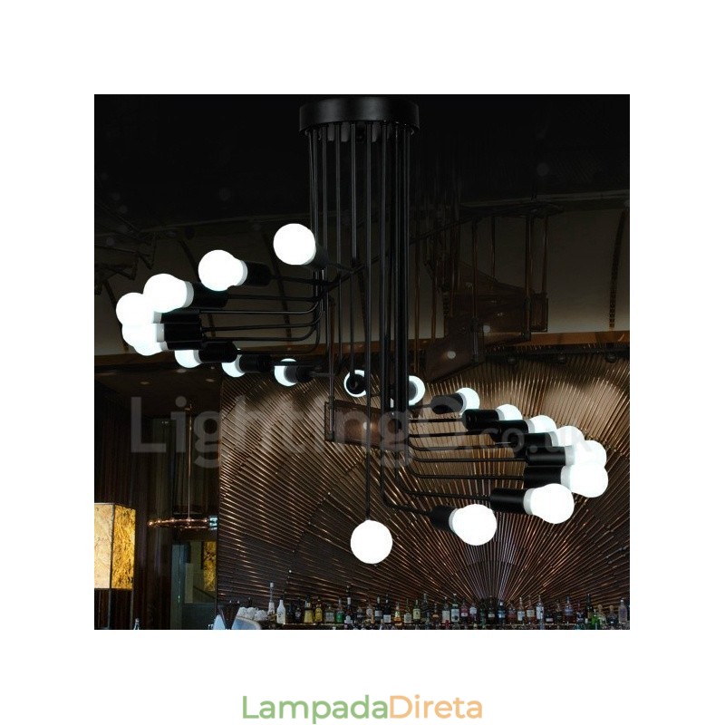Lustre contemporâneo preto