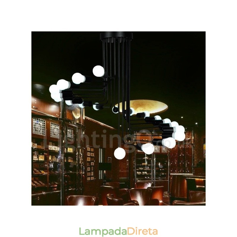 Lustre contemporâneo preto
