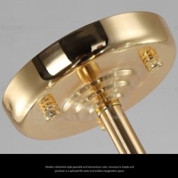 Lustre moderno contemporâneo de 2 níveis e 16 luzes dourado