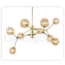 Lustre com cúpula de vidro estilo contemporâneo moderno