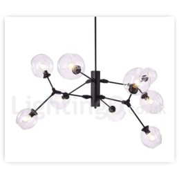 Lustre com cúpula de vidro estilo contemporâneo moderno