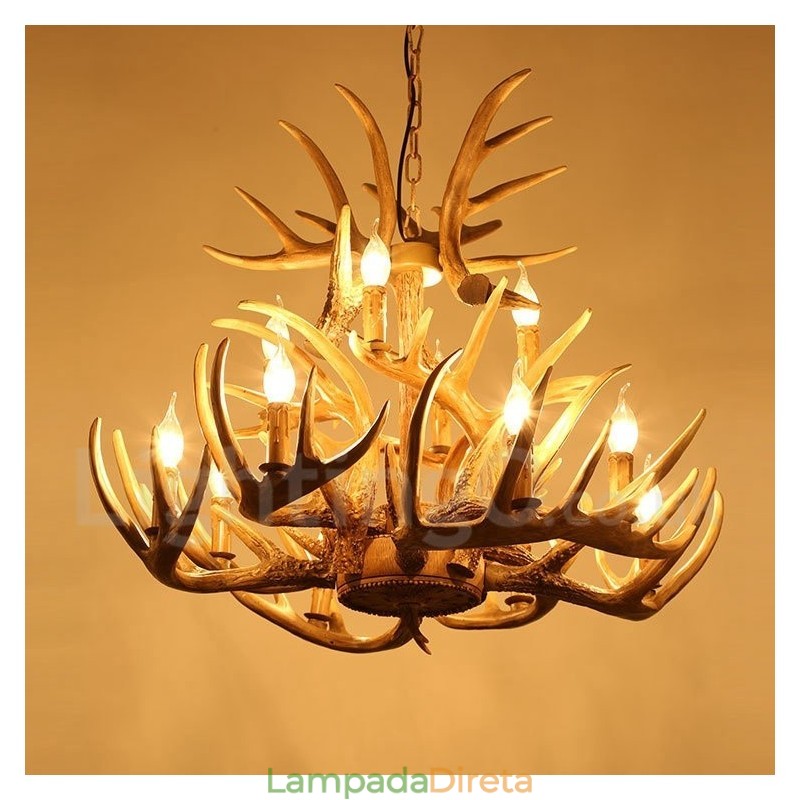 Lustre Vintage Country 12 Luzes