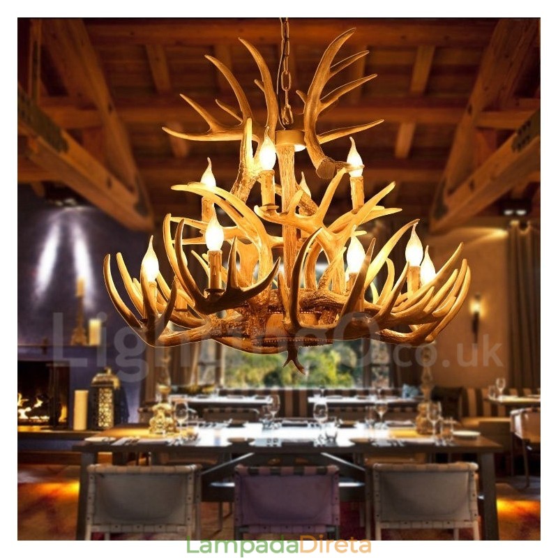 Lustre Vintage Country 12 Luzes