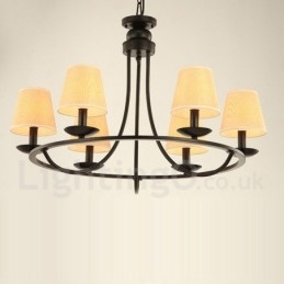 Lustre retrô country de 6 luzes com uma única camada