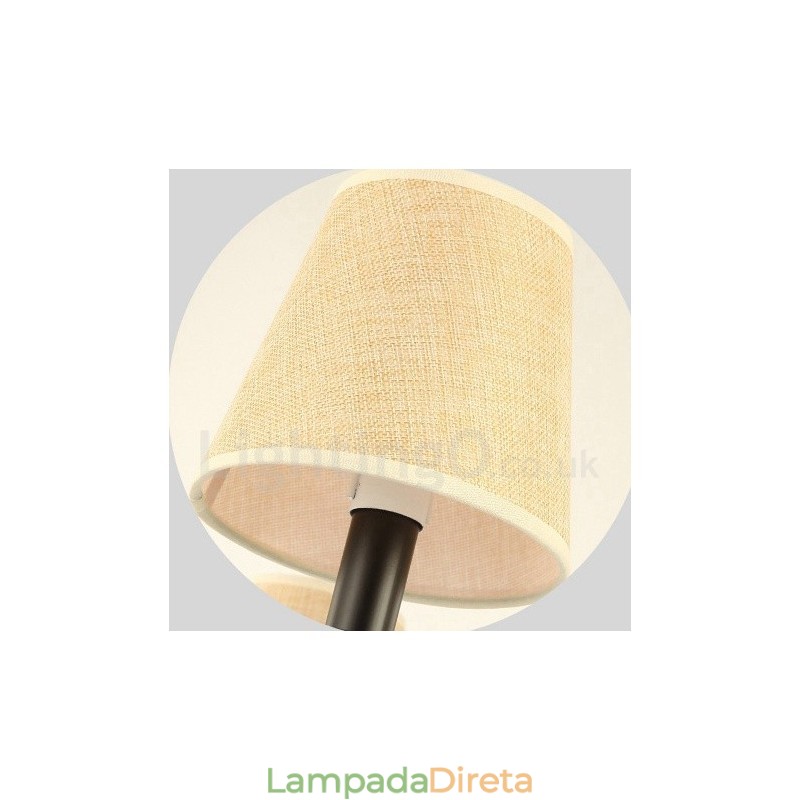 Lustre retrô country de 6 luzes com uma única camada