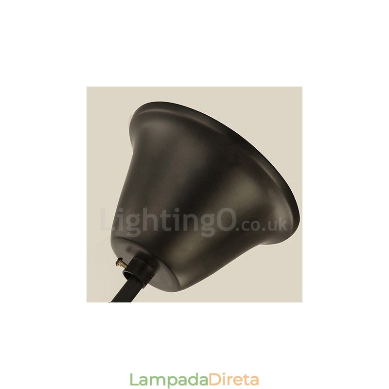 Lustre retrô country de 6 luzes com uma única camada