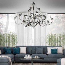 Lustre moderno de cisne com 24 luzes G4 cromado lâmpada incluída