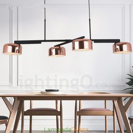 Lustre giratório moderno contemporâneo de 4 níveis de luz única Lustre giratório moderno contemporâneo de 4 níveis de luz única