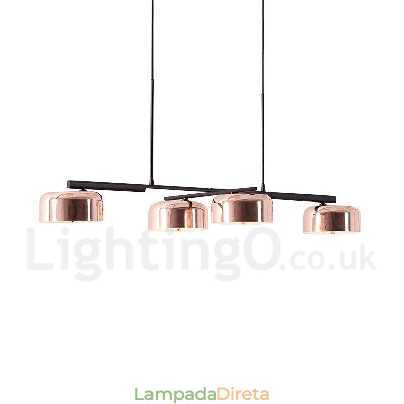 Lustre giratório moderno contemporâneo de 4 níveis de luz única