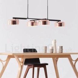 Lustre giratório moderno contemporâneo de 4 níveis de luz única