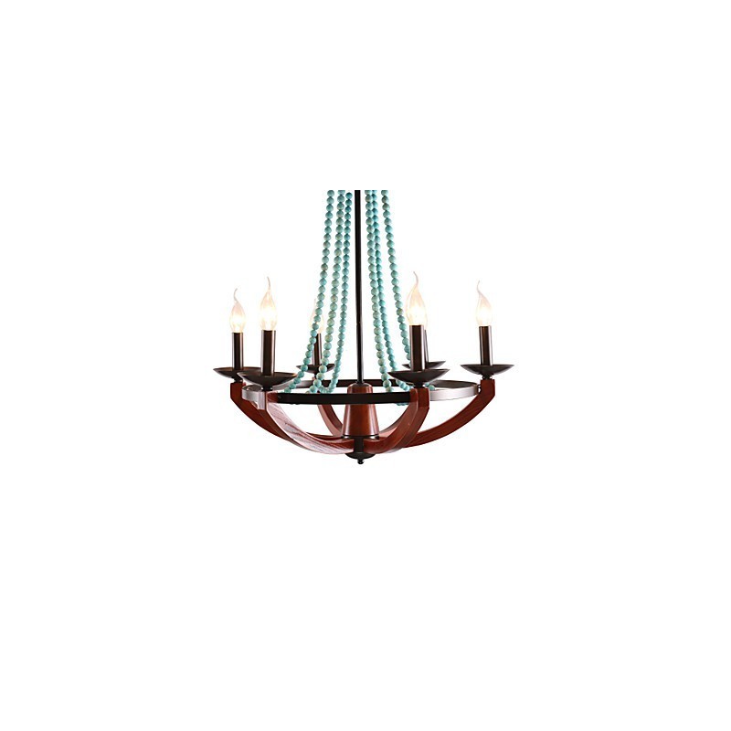 Bohemia 6 Simples Europeu Mediterrâneo Head Drop American Country Britânico Rural Living Lamps