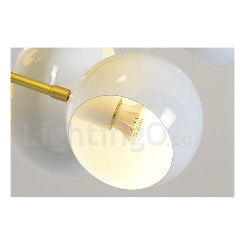 Lustre moderno contemporâneo branco de 10 luzes