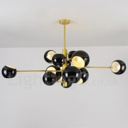 Preto 13 Luz Moderna Contemporânea Lustre Lâmpada Luz