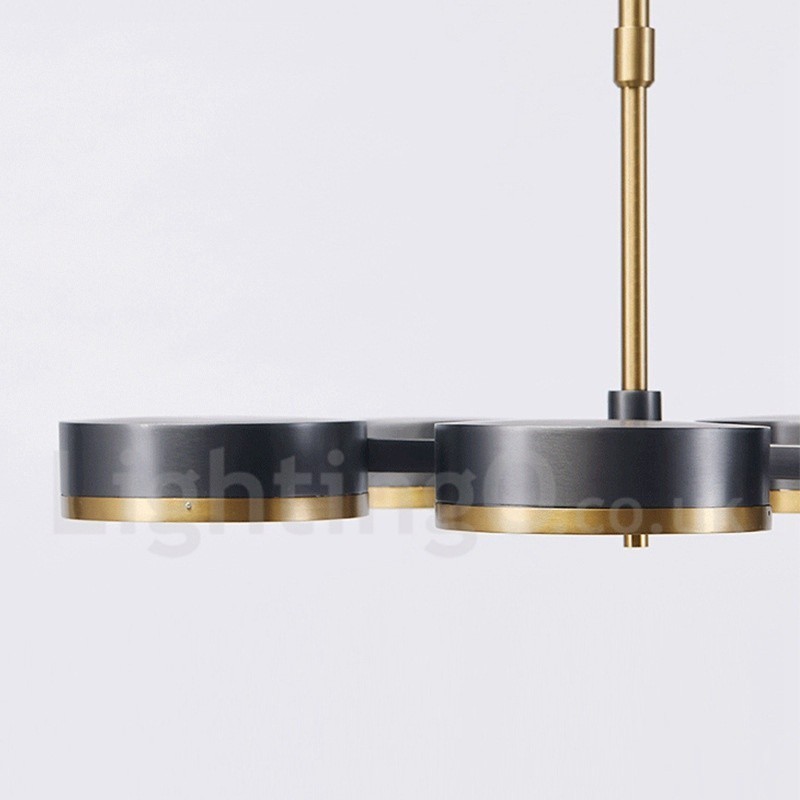 Lustre moderno contemporâneo de 5 luzes de nível único