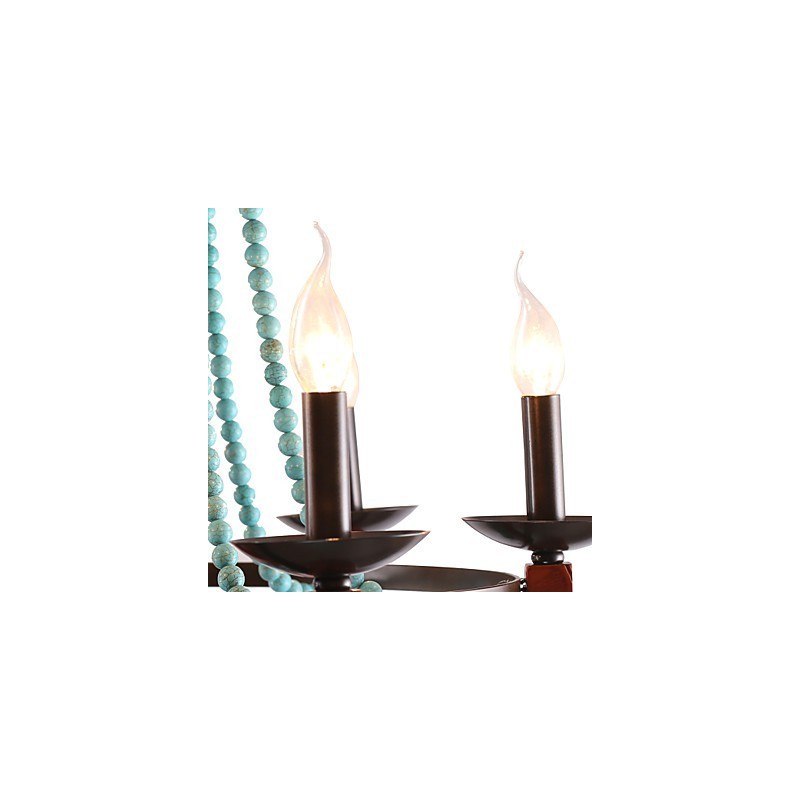 Bohemia 6 Simples Europeu Mediterrâneo Head Drop American Country Britânico Rural Living Lamps