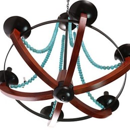 Bohemia 6 Simples Europeu Mediterrâneo Head Drop American Country Britânico Rural Living Lamps