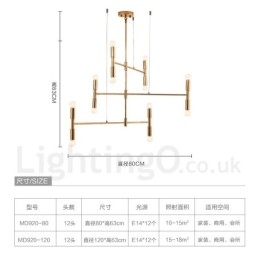 8 Luzes 3 Camadas Moderno Contemporâneo Lustre Lâmpada Luz