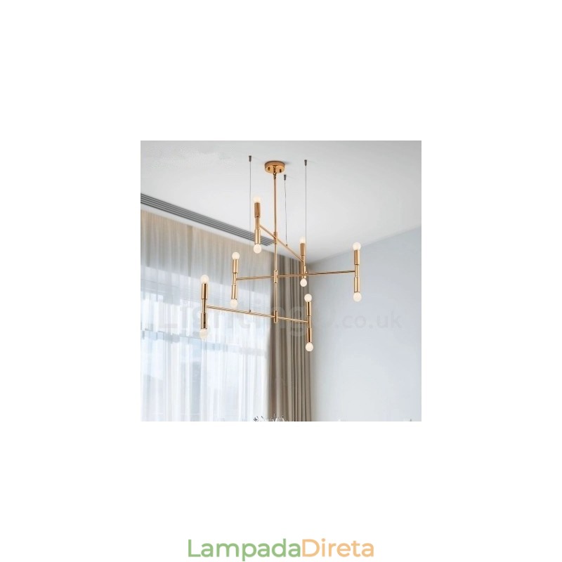 8 Luzes 3 Camadas Moderno Contemporâneo Lustre Lâmpada Luz