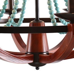 Bohemia 6 Simples Europeu Mediterrâneo Head Drop American Country Britânico Rural Living Lamps