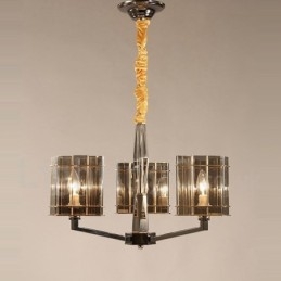 Lustre moderno contemporâneo de 3 níveis com luz única