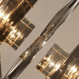 Lustre moderno contemporâneo de 3 níveis com luz única