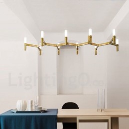 10 Luzes Camada Única Moderna Contemporânea Lustre Lâmpada Luz