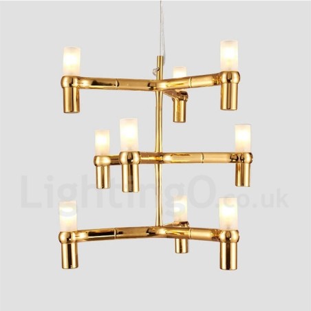 9 Luzes 3 Camadas Moderno Contemporâneo Lustre Lâmpada Luz 9 Luzes 3 Camadas Moderno Contemporâneo Lustre Lâmpada Luz