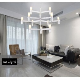12 Luzes 3 Camadas Moderno Contemporâneo Lustre Lâmpada Luz