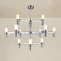 12 Luzes 3 Camadas Moderno Contemporâneo Lustre Lâmpada Luz
