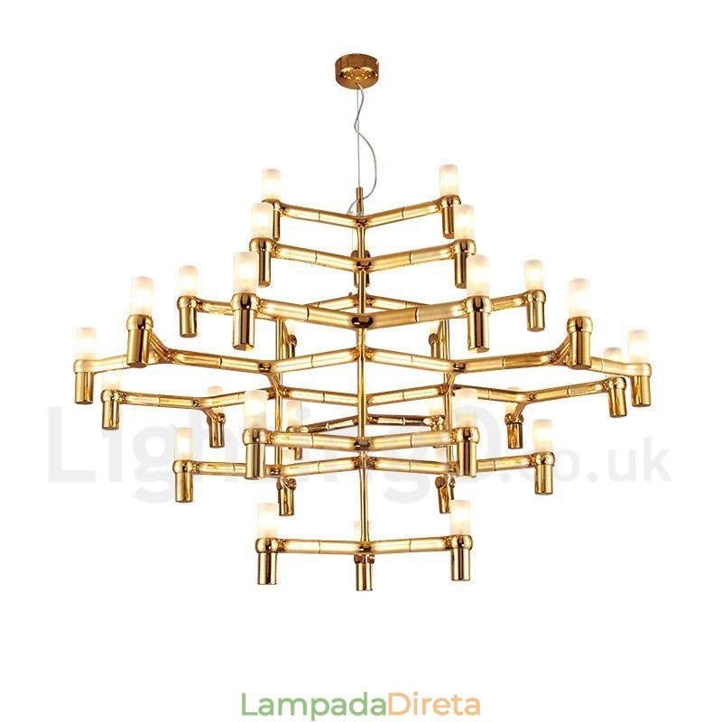 30 Luzes 5 Camadas Modernas Contemporâneas Lustre Lâmpada Luz