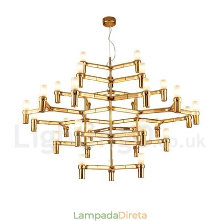 30 Luzes 5 Camadas Modernas Contemporâneas Lustre Lâmpada Luz 30 Luzes 5 Camadas Modernas Contemporâneas Lustre Lâmpada Luz