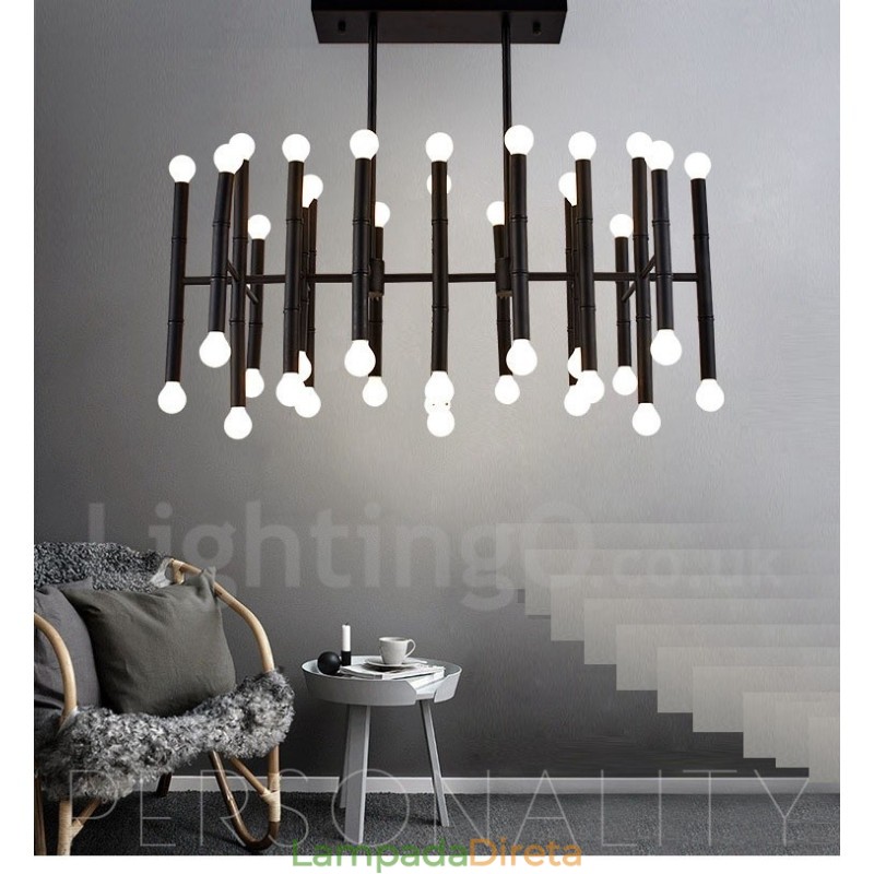 Lustre moderno contemporâneo de 42 luzes para luz