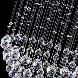 Luminária pendente moderna de cristal, lustre com 5 luzes, candeeiro de teto em cristal transparente, luminárias de teto