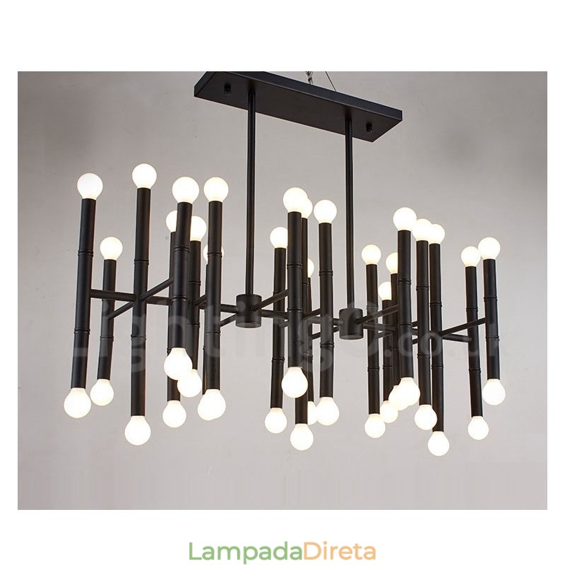 Lustre moderno contemporâneo de 42 luzes para luz