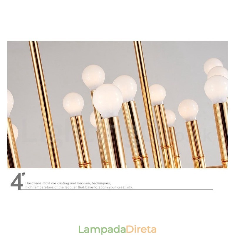 Lustre moderno contemporâneo de 42 luzes para luz
