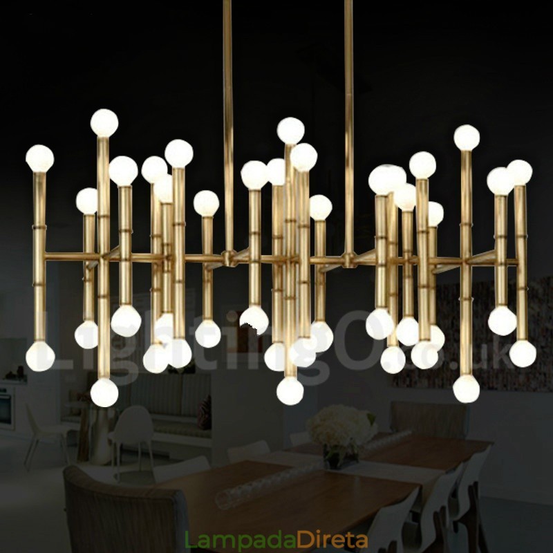 Lustre moderno contemporâneo de 42 luzes para luz