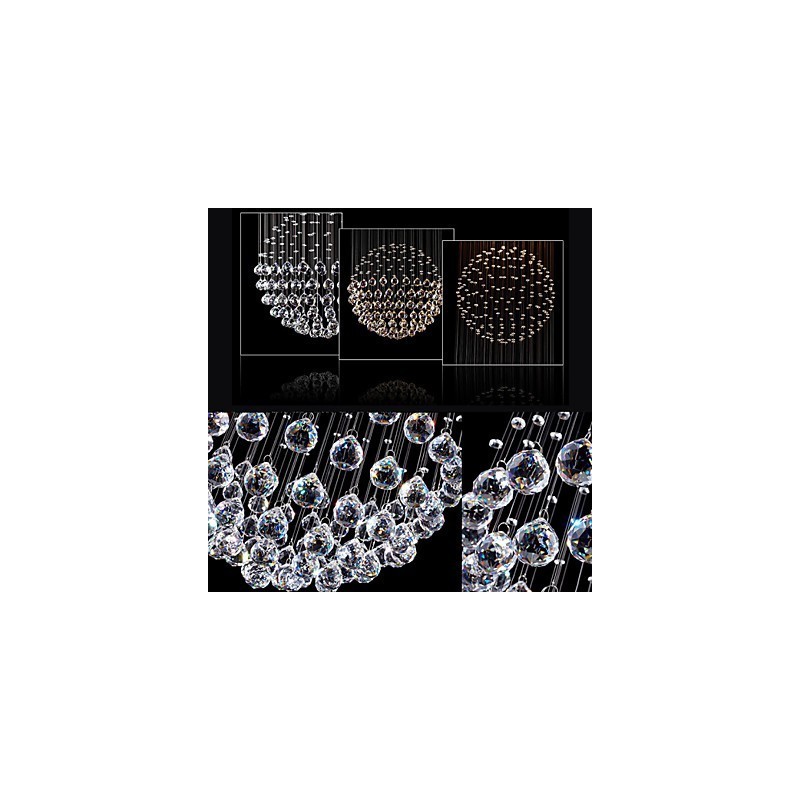 Luminária pendente moderna de cristal, lustre com 5 luzes, candeeiro de teto em cristal transparente, luminárias de teto