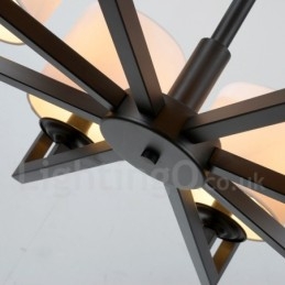 Lustre moderno contemporâneo de 8 luzes de nível único