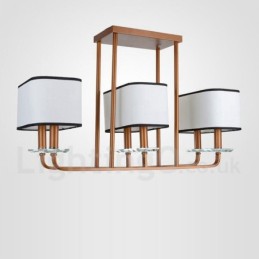 Lustre moderno contemporâneo de 6 luzes de nível único