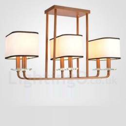 Lustre moderno contemporâneo de 6 luzes de nível único