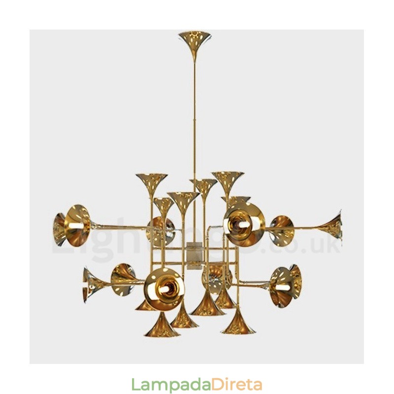 Lustre de 24 luzes, estilo moderno e contemporâneo