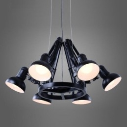 6 Luzes Modernas Contemporâneas Lustre de Camada Única Lâmpada de Luz