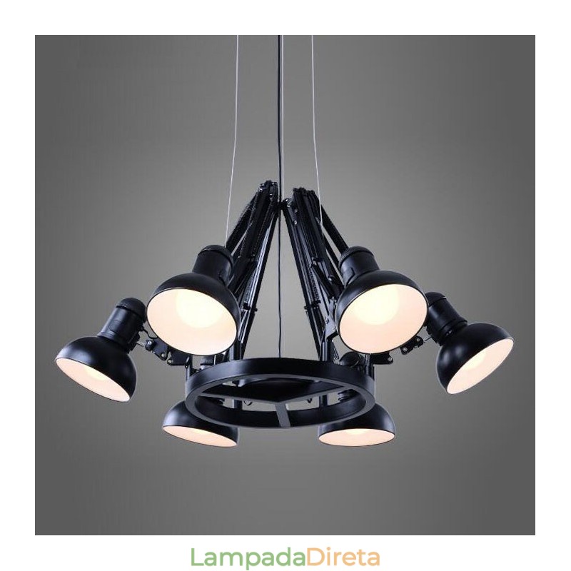 6 Luzes Modernas Contemporâneas Lustre de Camada Única Lâmpada de Luz